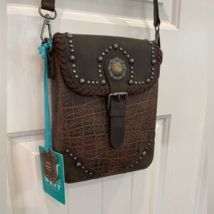 Montana West Genuine Leather Shoulder/Crossbody Bag. Brand new with tags.